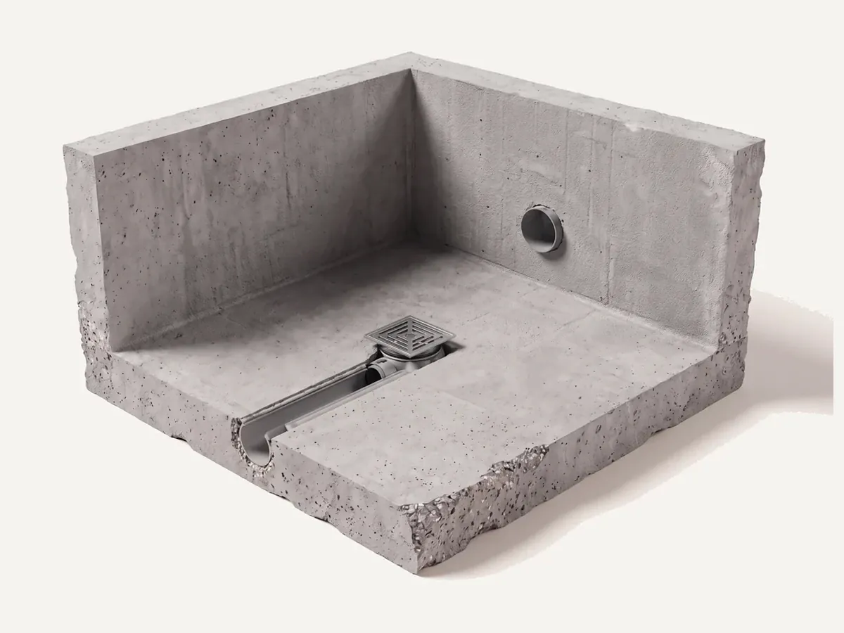 El sistema para baño, montado capa a capa